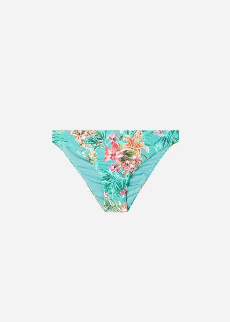 Calzedonia Venezia Women's Bikini Bottoms Turquoise | CA 2532WY