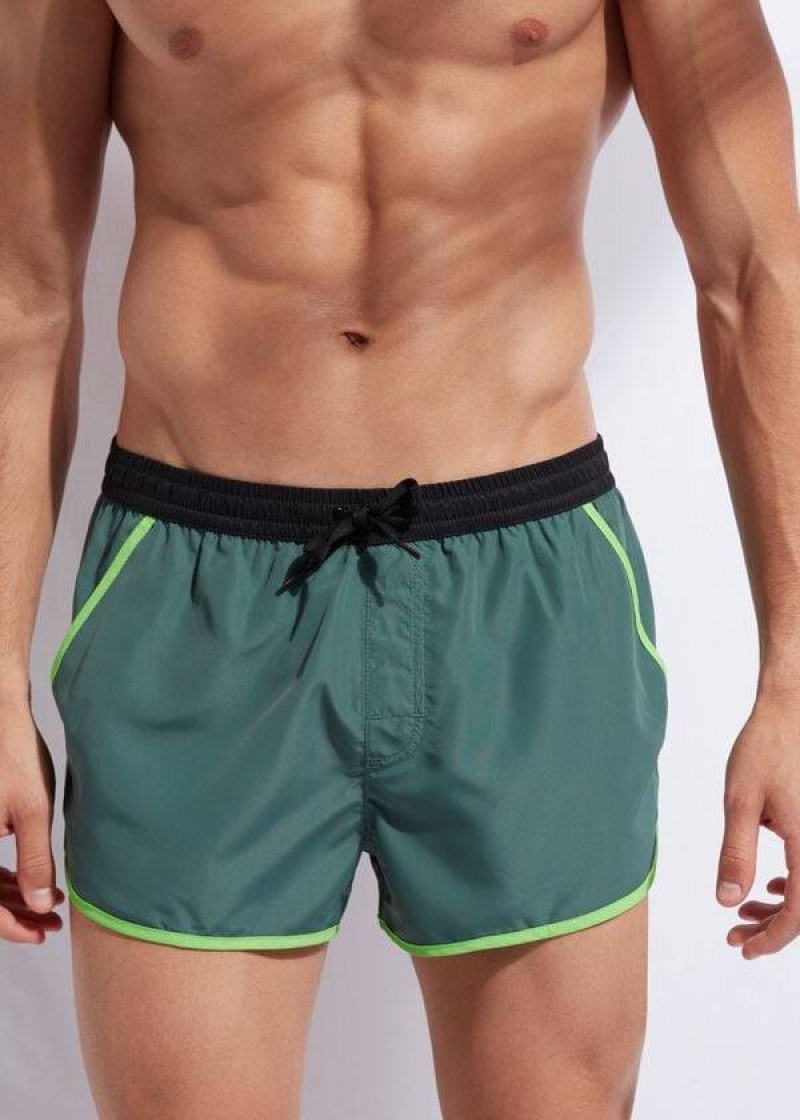 Calzedonia Venice Beach Men\'s Swim Trunks Green | CA 1279IS