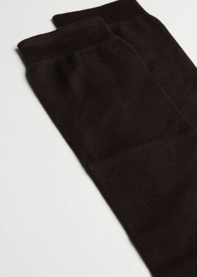 Calzedonia Warm Cotton Long Men's Socks Brown | CA 1410OR